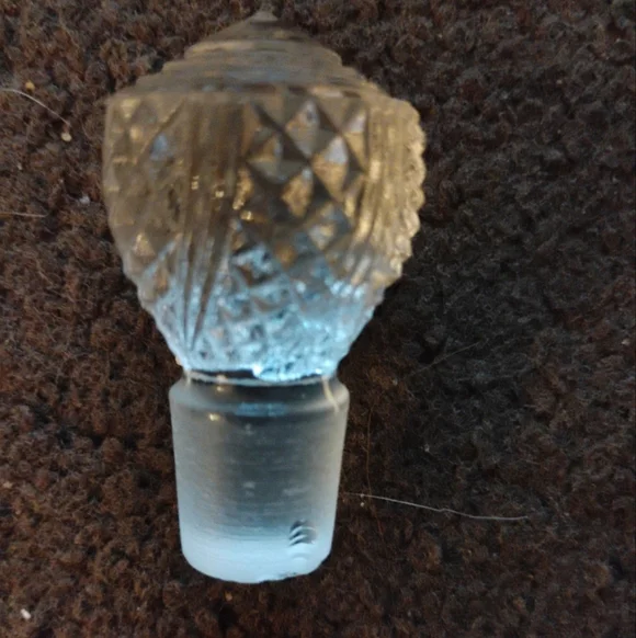 VINTAGE ADAM GLASS/  CRYSTAL EMPTY PERFUME BOTTLE,  MADE IN  ITALY! - Picture 6 of 14